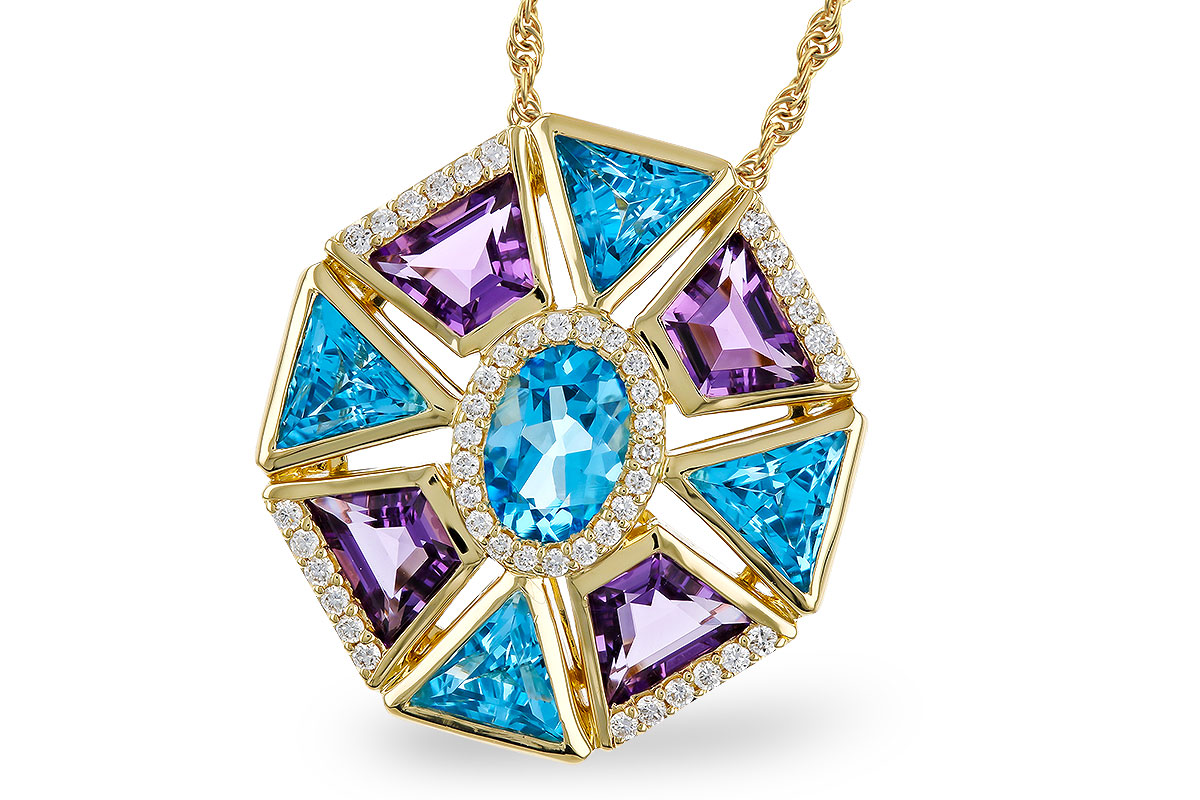 G275-22677: NECKLACE 4.47 SEMI-PREC (BT & AMY) 4.65 TGW
