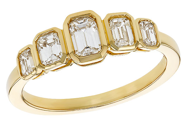 G275-27241: LDS DIA WED RG .90 TW EMERALD CUTS