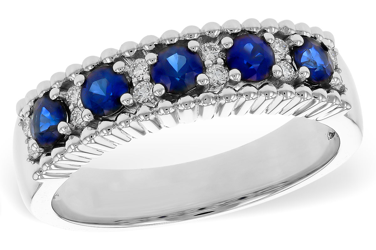 G275-27250: LDS WED RG .64 TW SAPPHIRE .76 TGW