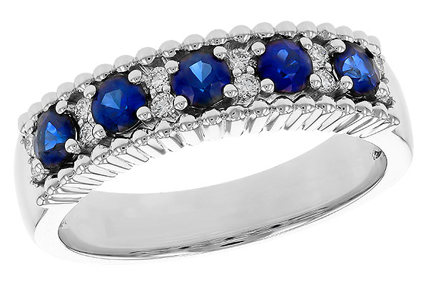 G275-27250: LDS WED RG .64 TW SAPPHIRE .76 TGW