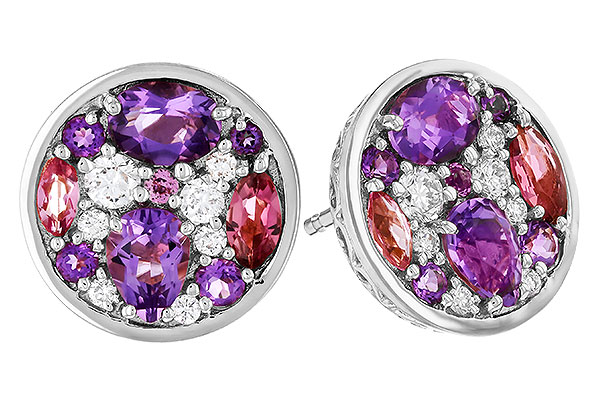 G275-27268: EARR .82 TW SEMI-PRECIOUS (P.TOUR, AMY) .98 TGW