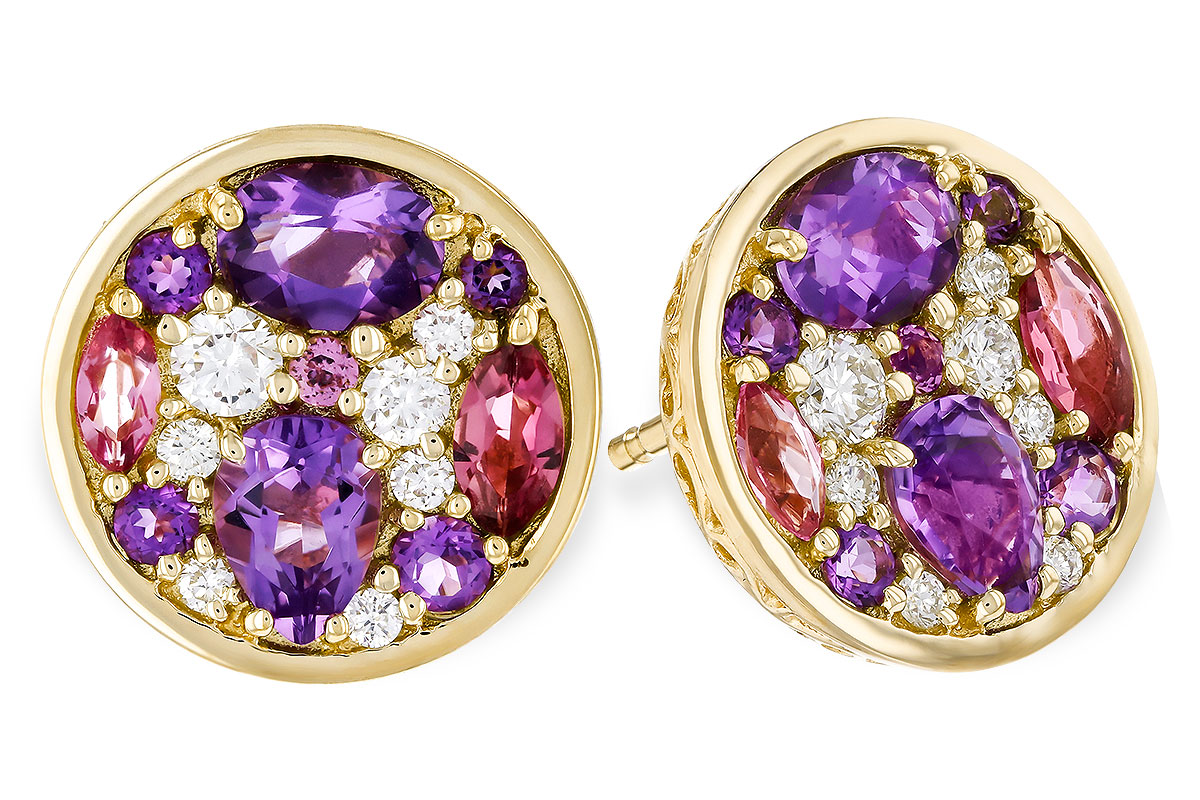 G275-27268: EARR .82 TW SEMI-PRECIOUS (P.TOUR, AMY) .98 TGW