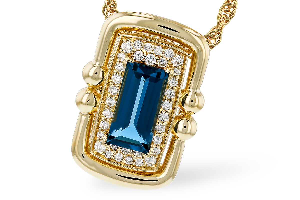 G276-09950: NECK .84 LONDON BLUE TOPAZ .96 TGW (8x4MM LBT)