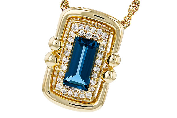 G276-09950: NECK .84 LONDON BLUE TOPAZ .96 TGW (8x4MM LBT)