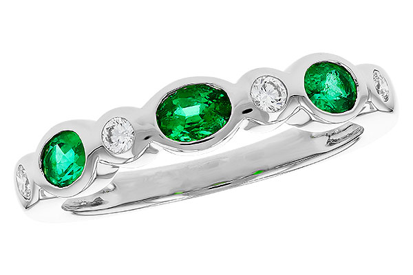 G276-09977: LDS WED RG .43 EMERALD .56 TGW