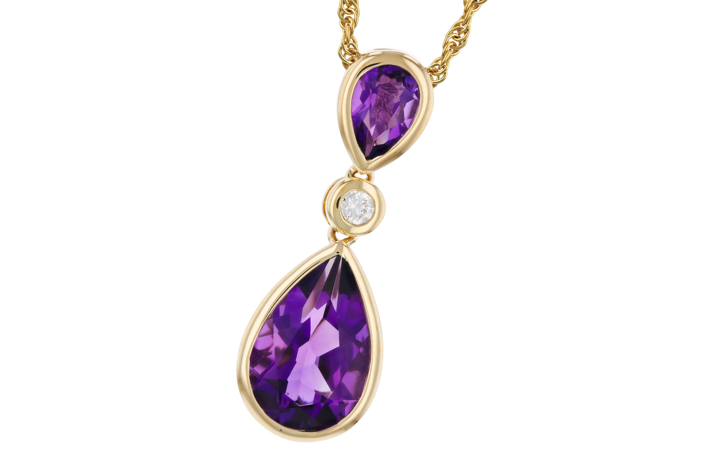 G276-12641: NECKLACE 1.92 TW AMETHYST 1.96 TGW