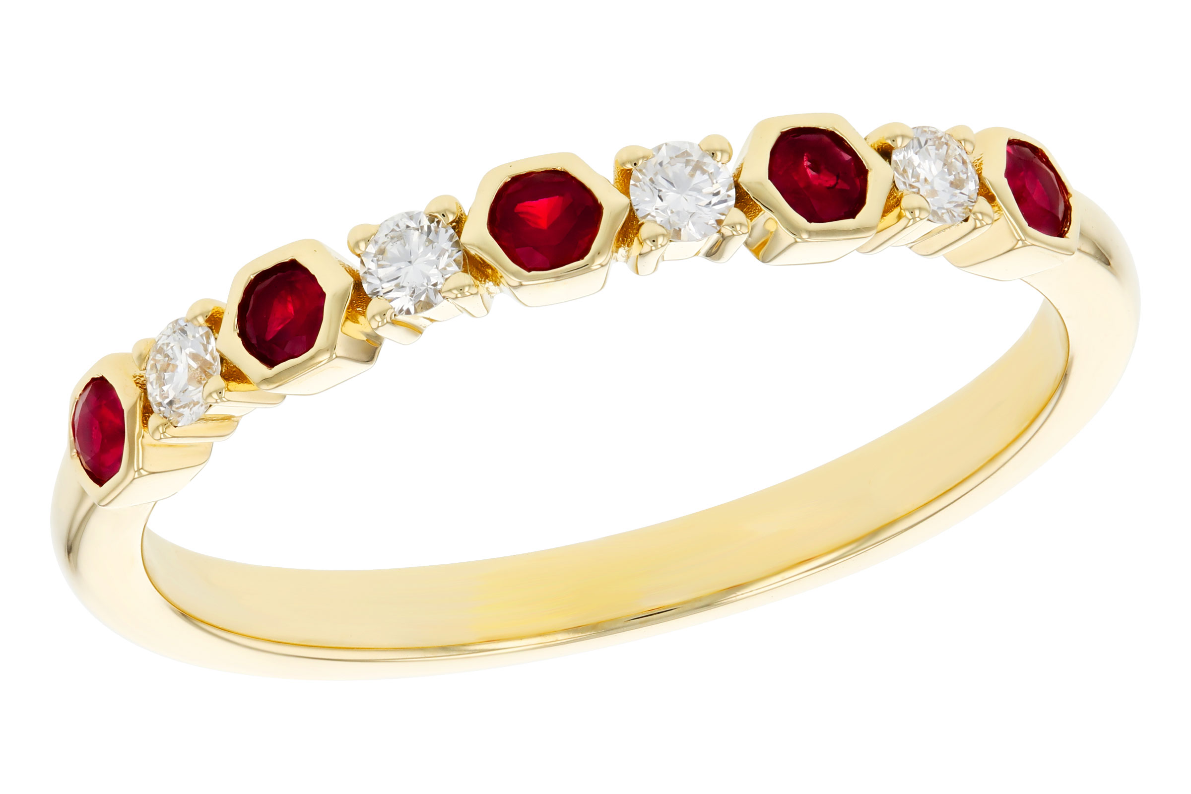G276-12677: LDS WED RG .14 TW RUBY .24 TGW