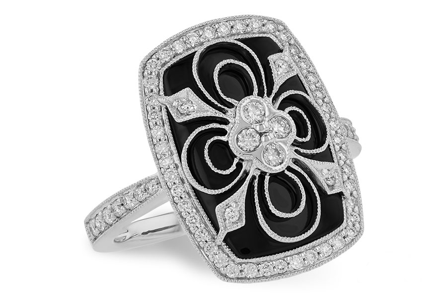 H000-69050: LDS ONYX & DIA RG .44 TW