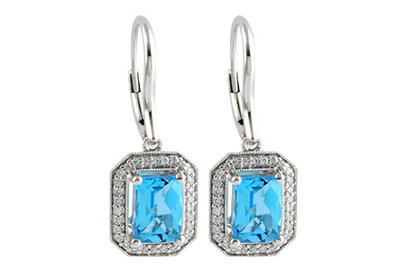 H187-94459: EARR 2.20 BLUE TOPAZ 2.36 TGW