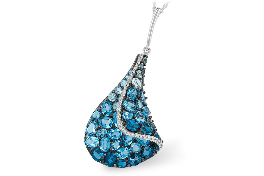 H187-96313: NECK 4.81 BLUE TOPAZ 4.94 TGW