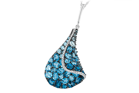 H187-96313: NECK 4.81 BLUE TOPAZ 4.94 TGW