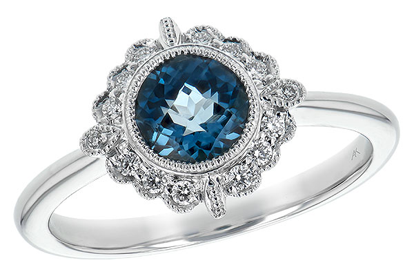 H189-74486: LDS RG .93 BLUE TOPAZ 1.05 TGW