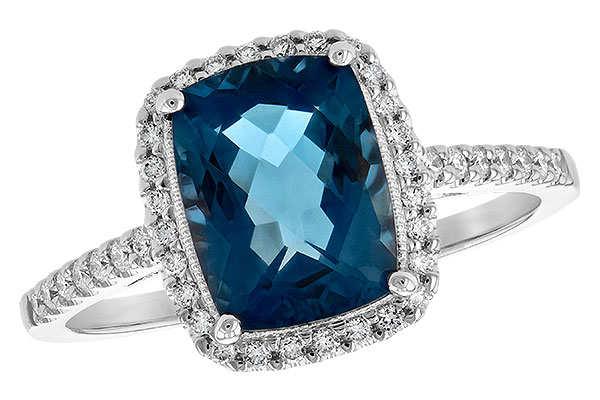 H189-81804: LDS RG 2.42 LONDON BLUE TOPAZ 2.62 TGW