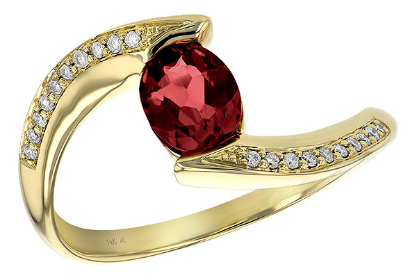 H190-65413: LDS RG .75 GARNET .82 TGW