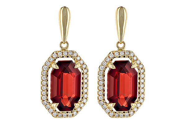 H190-69968: EARR 3.30 TW GARNET 3.49 TGW