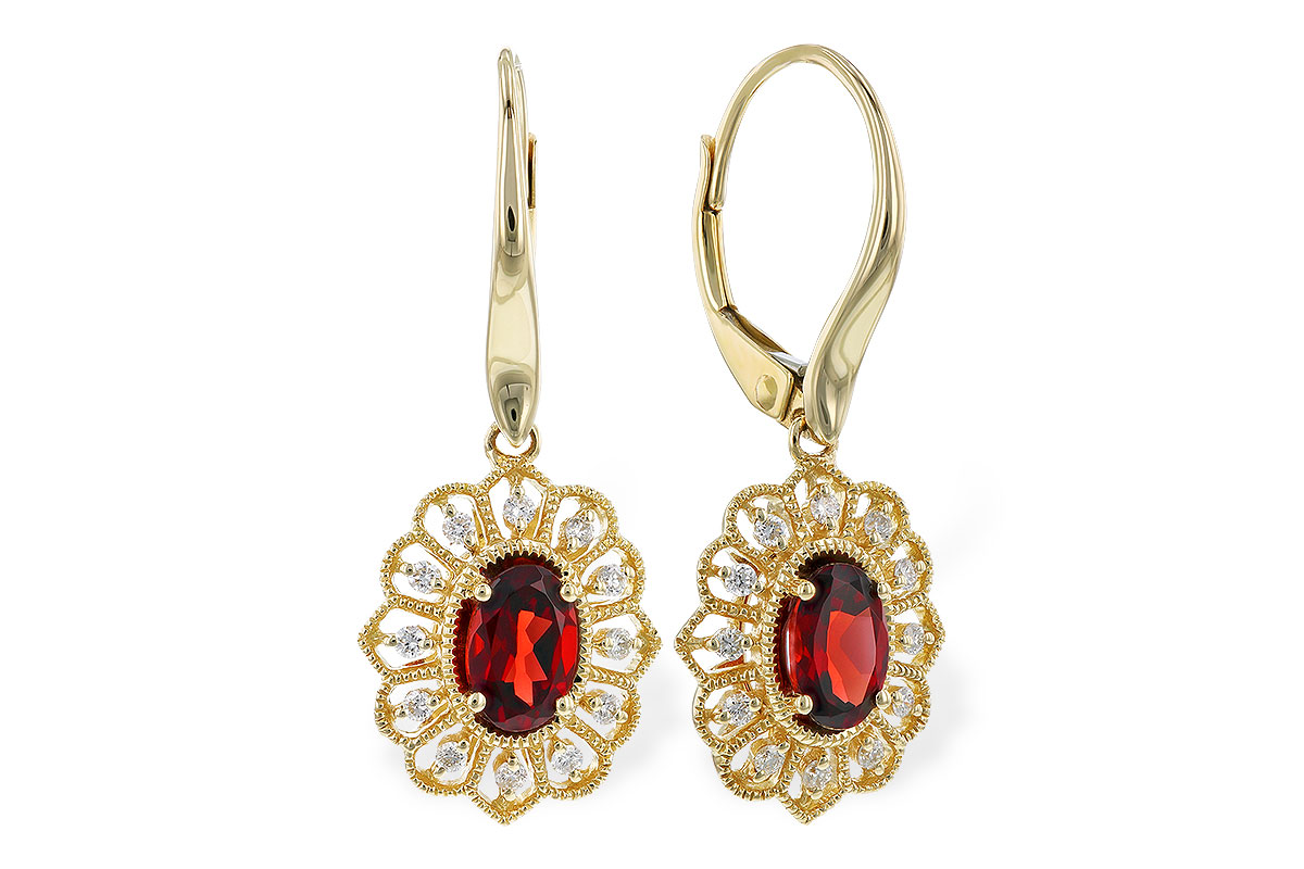 H274-30904: EARR 1.08 TW GARNET 1.24 TGW (6x4MM GAR)