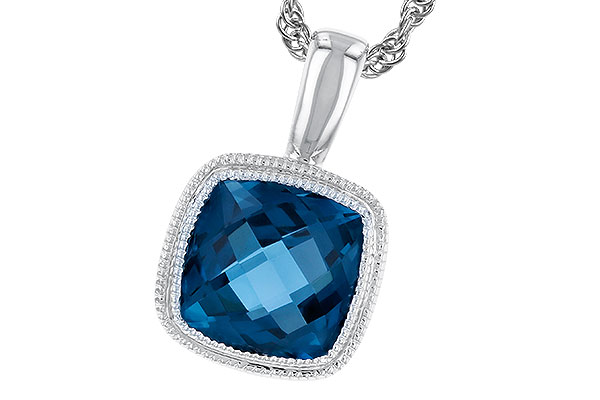 H274-32641: NECKLACE 1.10 CT LONDON BLUE TOPAZ