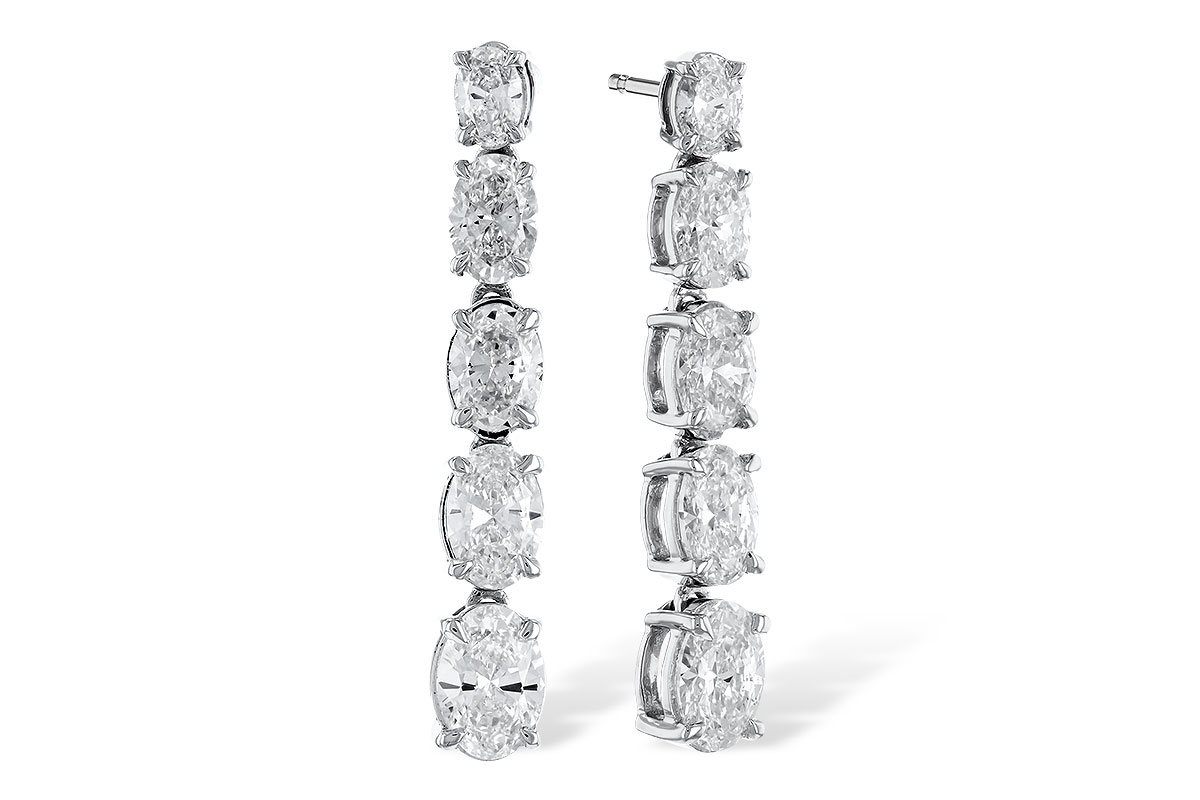 H274-34477: EARRINGS 1.90 TW OVAL DIAMONDS