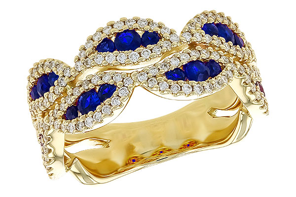 H274-36350: LDS WED RG .81 TW SAPP 1.22 TGW