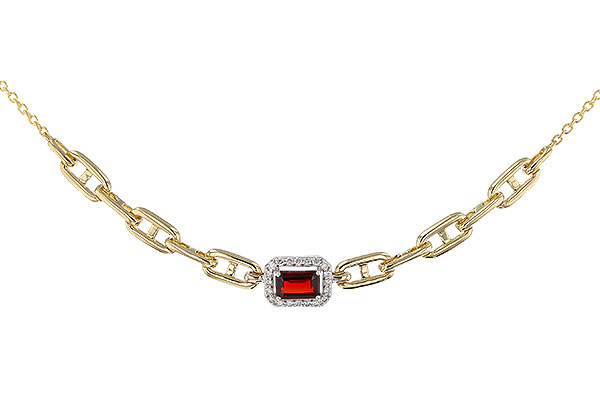 H275-20850: NECK .63 GARNET .75 TGW (6x4MM E.C. GAR / 18")