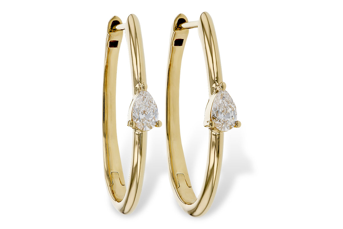 H275-20859: EARRINGS .45 TW PEAR DIAMONDS