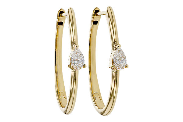 H275-20859: EARRINGS .45 TW PEAR DIAMONDS