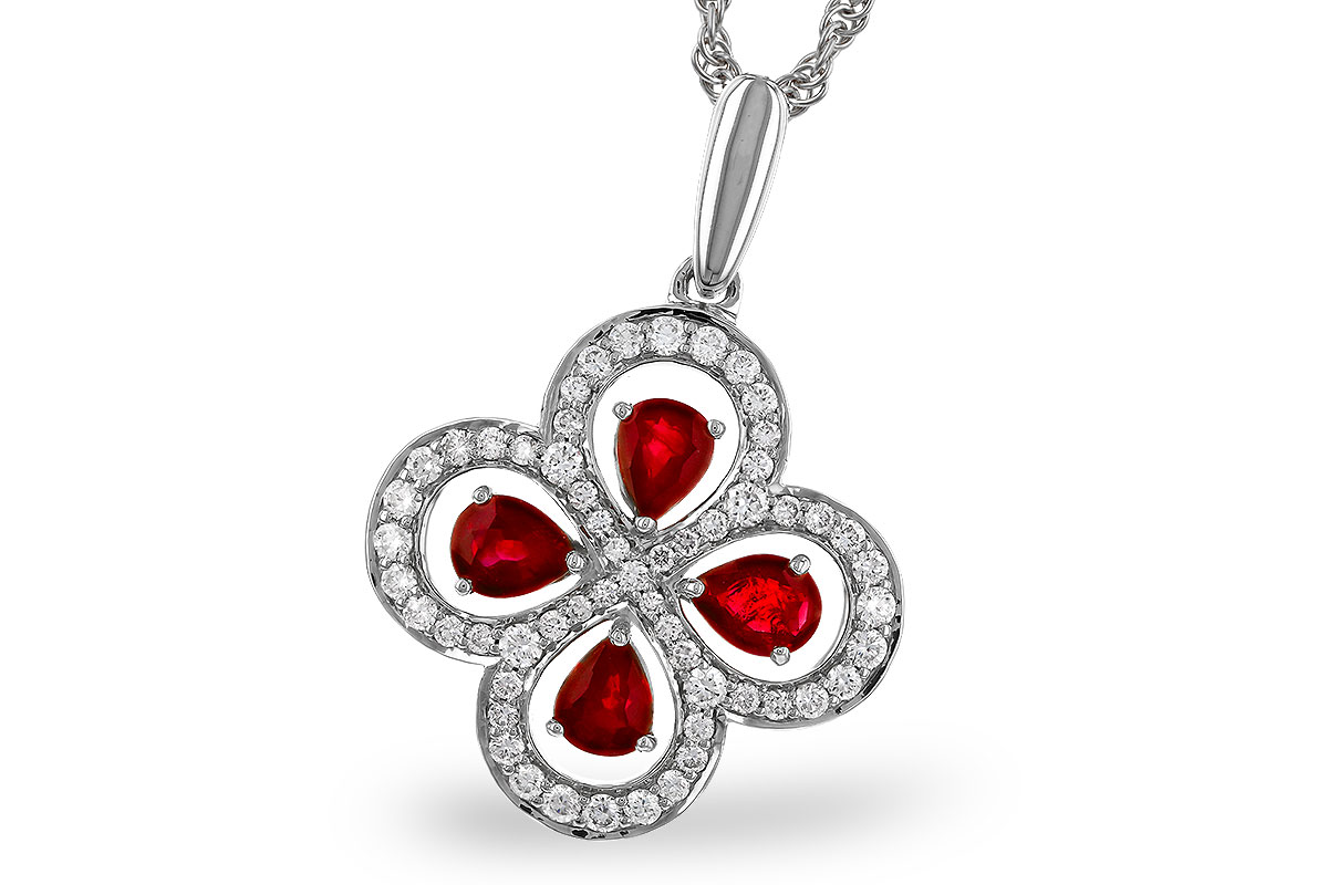 H275-20868: NECKLACE .68 RUBY TW .96 TGW