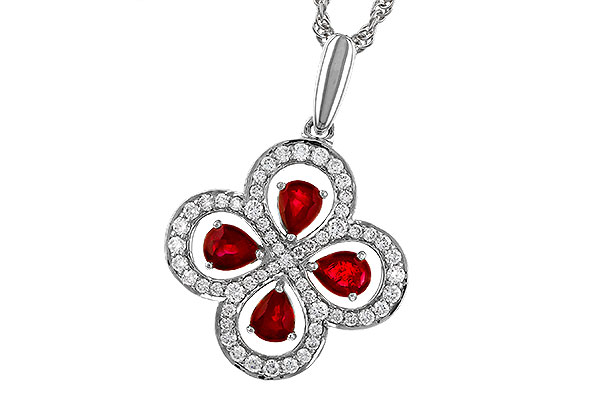 H275-20868: NECKLACE .68 RUBY TW .96 TGW