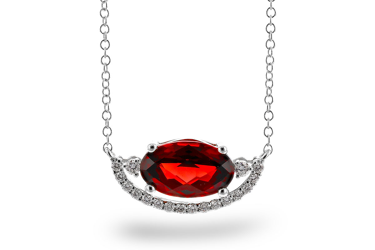 H275-20877: NECKLACE 1.94 GARNET 2.08 TGW (10x6MM GAR / 18")