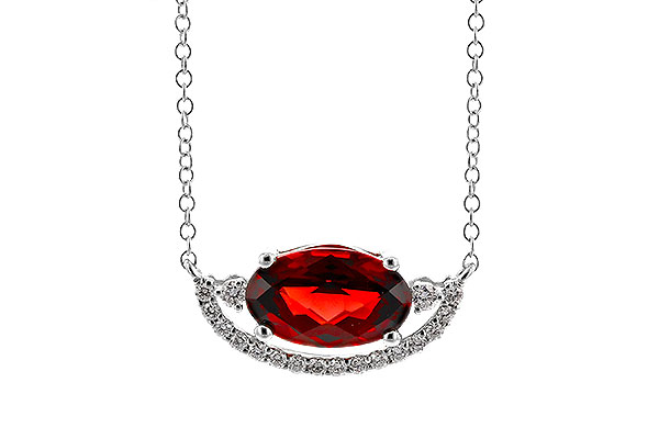 H275-20877: NECKLACE 1.94 GARNET 2.08 TGW (10x6MM GAR / 18")