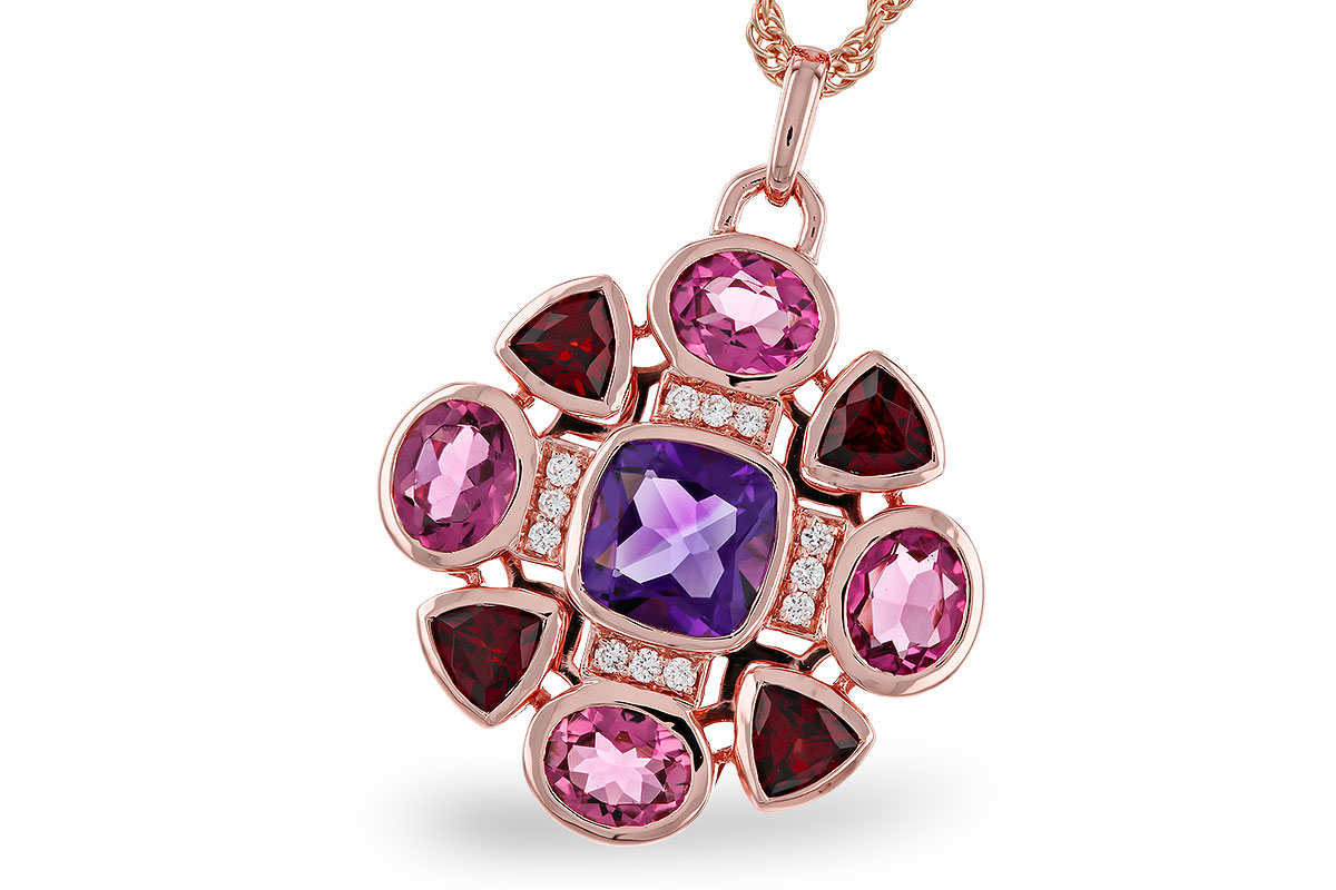 H275-21732: NECKLACE 2.76 SEMI-PREC (AM,GT,PT) 2.82 TGW