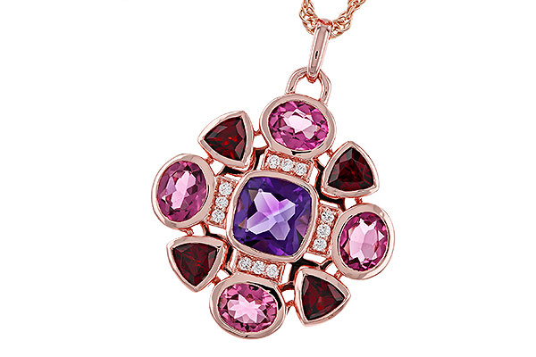 H275-21732: NECKLACE 2.76 SEMI-PREC (AM,GT,PT) 2.82 TGW
