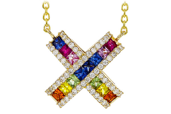 H275-21750: NECK .84 MULTI-COLOR SAPP 1.11 TGW (18")