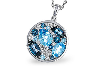 H275-22668: NECKLACE 2.31 TW BLUE TOPAZ 2.48 TGW