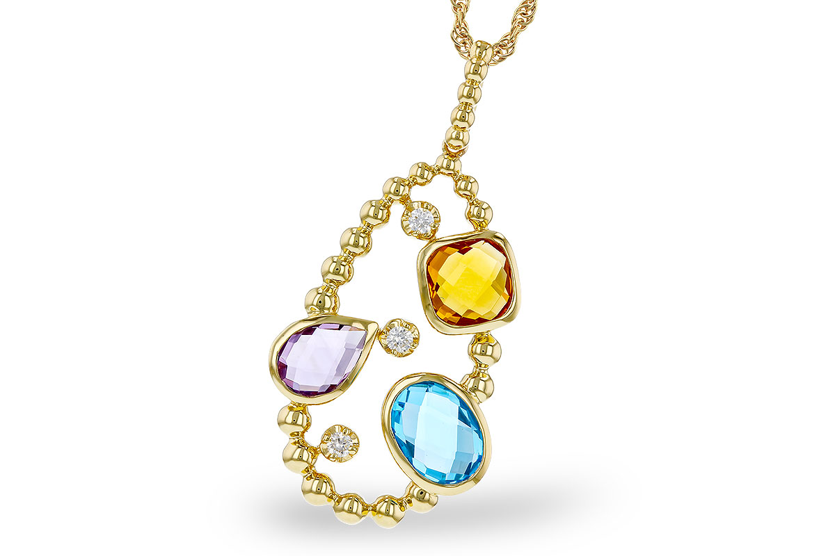 H275-22677: NECKLACE 3.04 TW SEMI-PREC 3.14 TGW (BT,AMY,CIT)