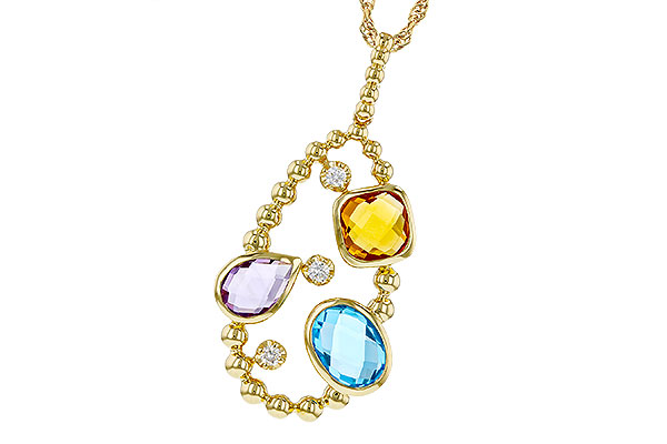 H275-22677: NECKLACE 3.04 TW SEMI-PREC 3.14 TGW (BT,AMY,CIT)
