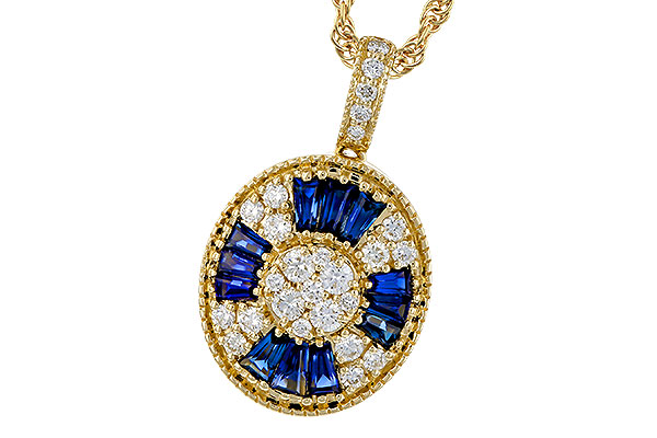 H275-25441: NECKLACE .56 TW SAPPHIRE .80 TGW