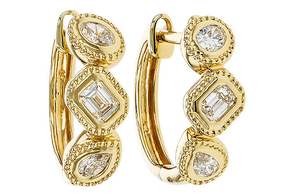 H275-26350: EARRINGS .42 TW FANCY CUT DIAS