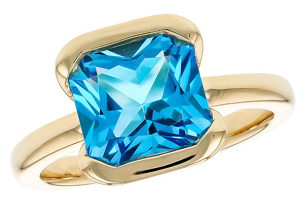 H276-09941: LDS RG 3.50 CT BLUE TOPAZ (9MM BT)