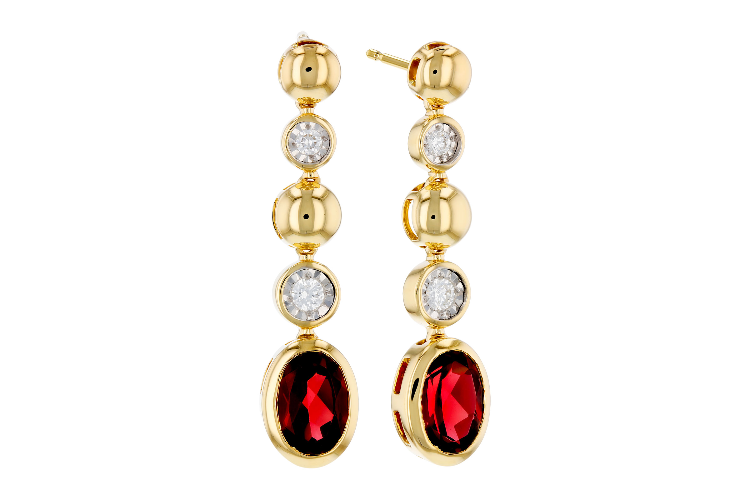 H276-10886: EARRINGS 1.76 TW GARNET 1.86 TGW