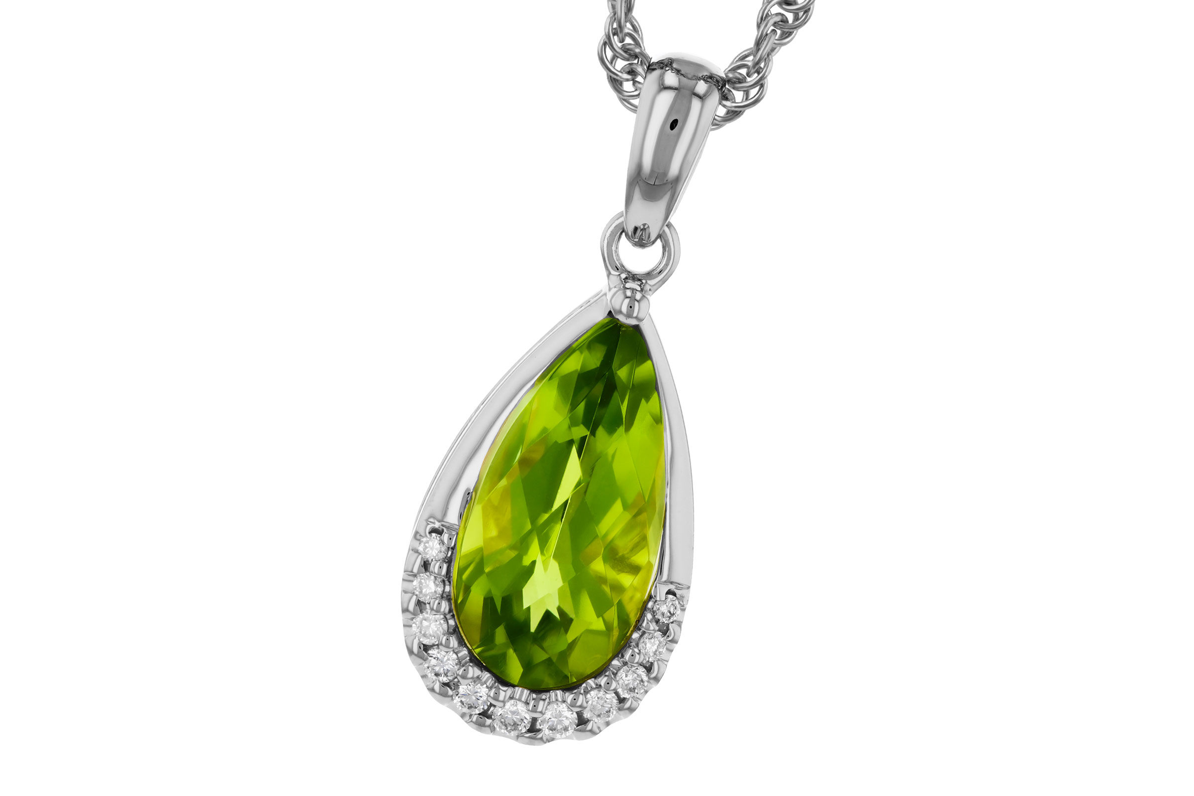 H276-11741: NECK 1.94 PERIDOT 2.00 TGW (12x6MM PS)
