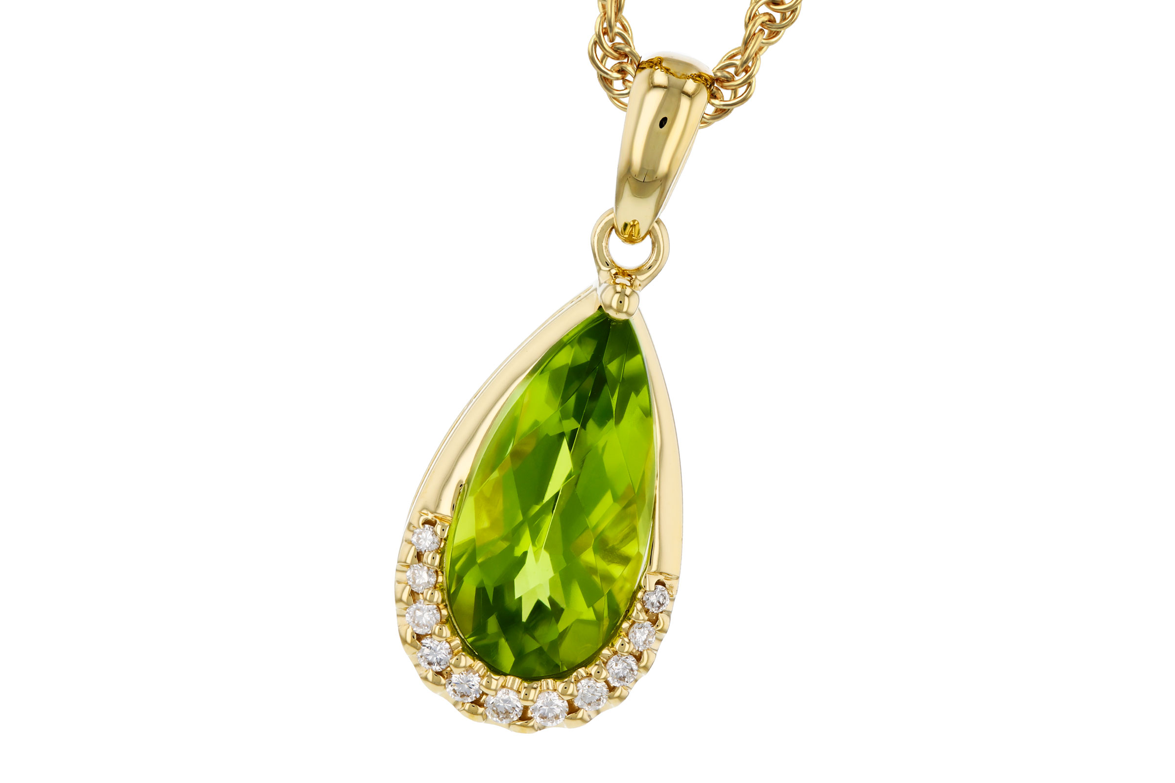 H276-11741: NECK 1.94 PERIDOT 2.00 TGW (12x6MM PS)
