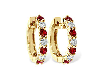 K001-58113: EARRINGS .64 RUBY 1.05 TGW