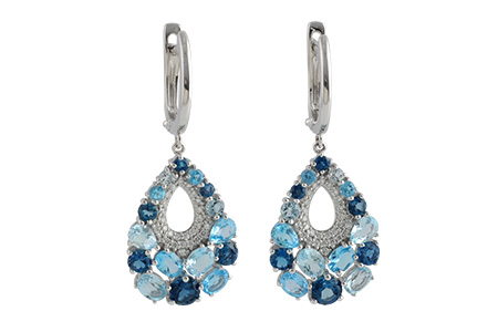 K187-99068: EARR 4.01 BLUE TOPAZ 4.24 TGW