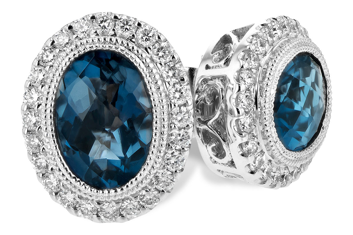 K189-74468: EARR 1.76 LONDON BLUE TOPAZ 2.01 TGW