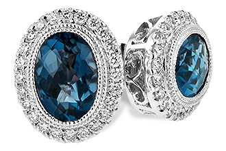 K189-74468: EARR 1.76 LONDON BLUE TOPAZ 2.01 TGW