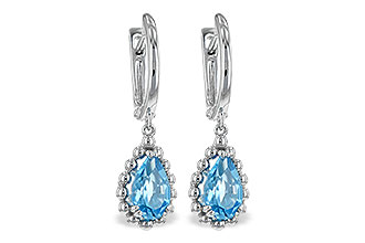 K189-77259: EARRING BLUE TOPAZ 1.70 TW