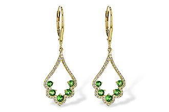 K190-64495: EARR .64 GREEN GARNET .98 TGW