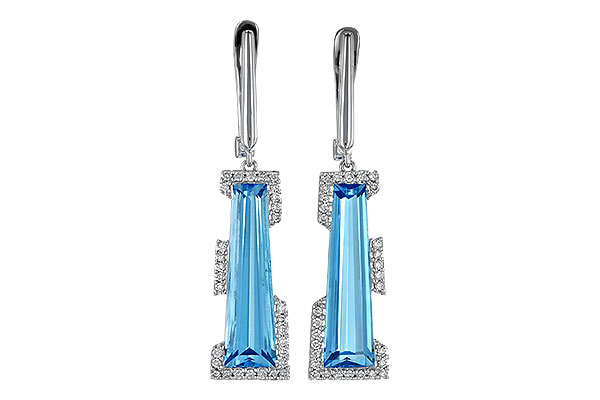 K190-65441: EARR 6.12 TW BLUE TOPAZ 6.33 TGW