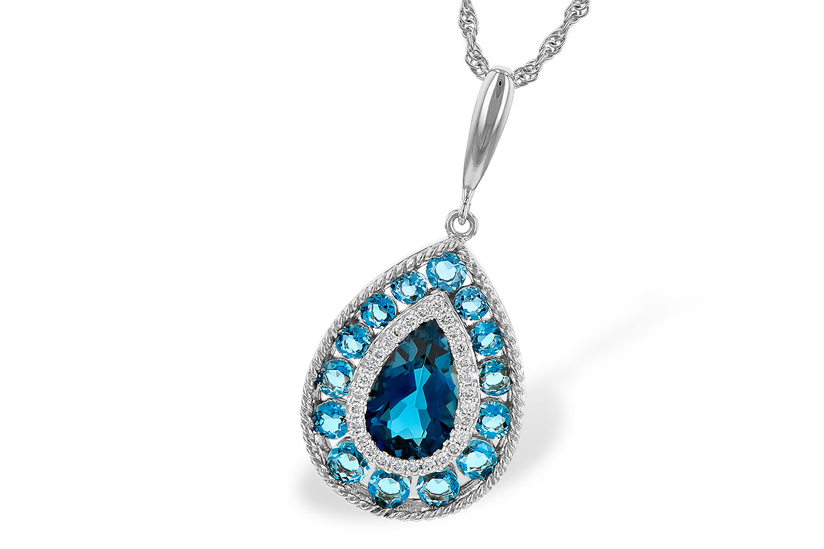 K190-68159: NECK 2.55 TW BLUE TOPAZ 2.65 TGW